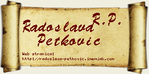 Radoslava Petković vizit kartica